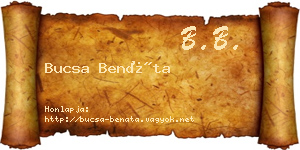 Bucsa Benáta névjegykártya